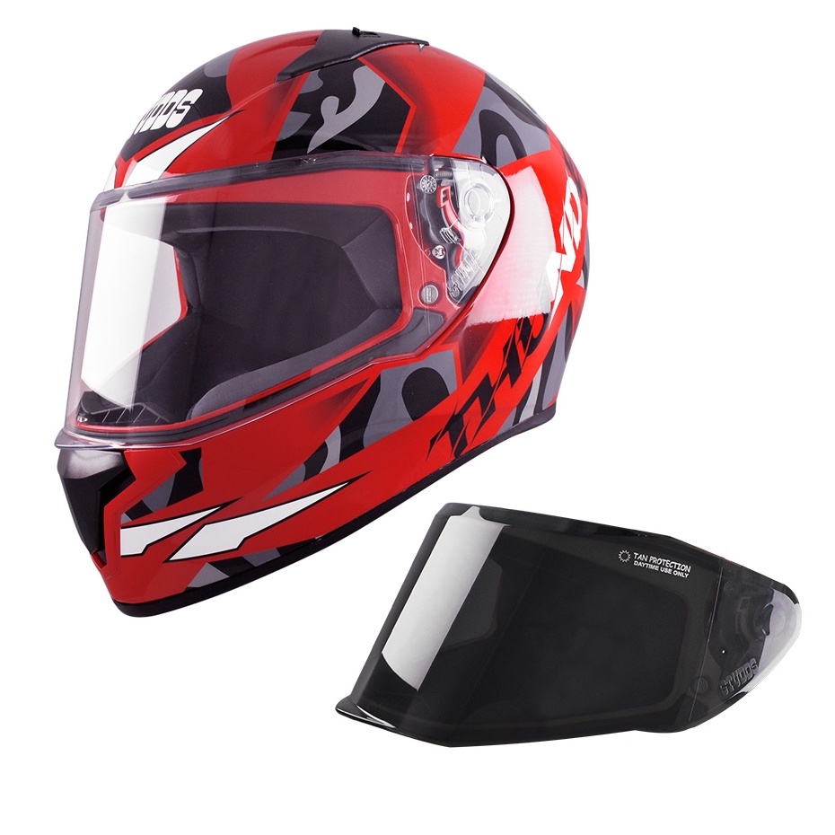 STUDDS Thunder D7 Full Face Helmet (w/ Extra Visor) Shopee Philippines