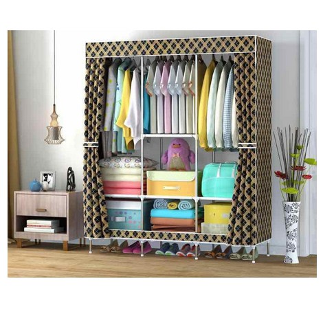 88130 Big Multifunction Cloth Wardrobe Storage Cabinets Shopee