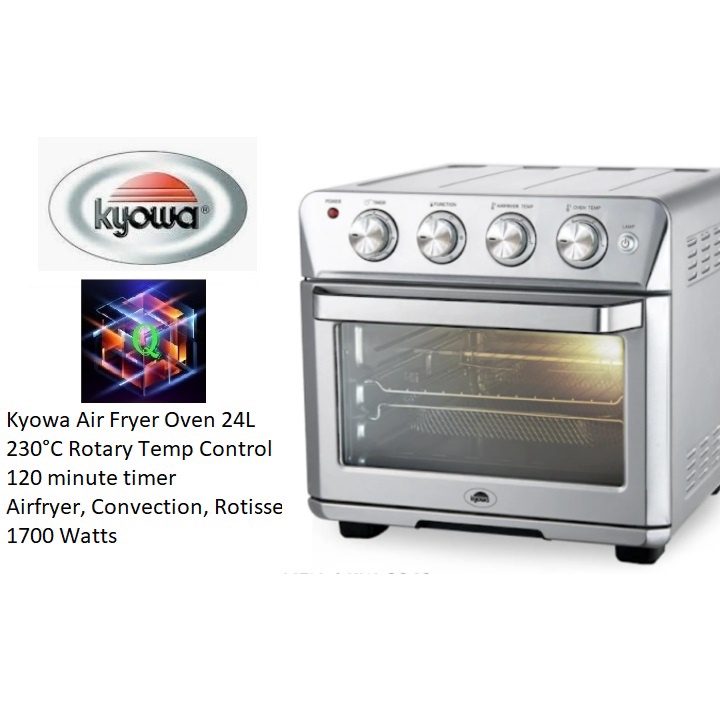 Kyowa Air Fryer Oven Black / Stainless 24L KW3850 KW3860 Shopee