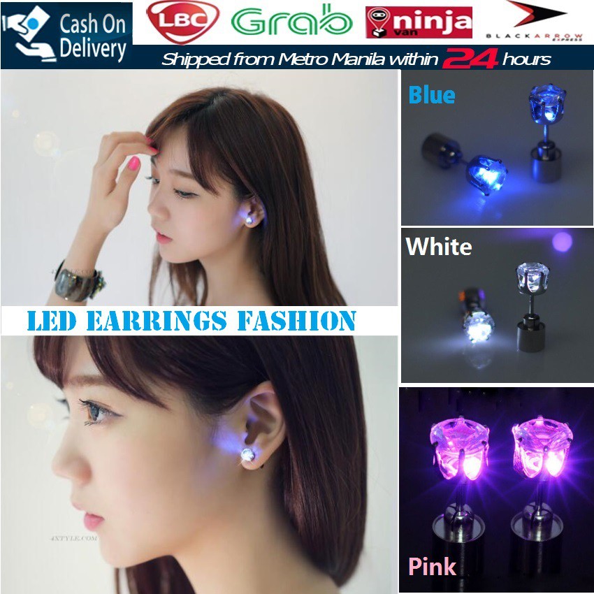 blinking led earrings