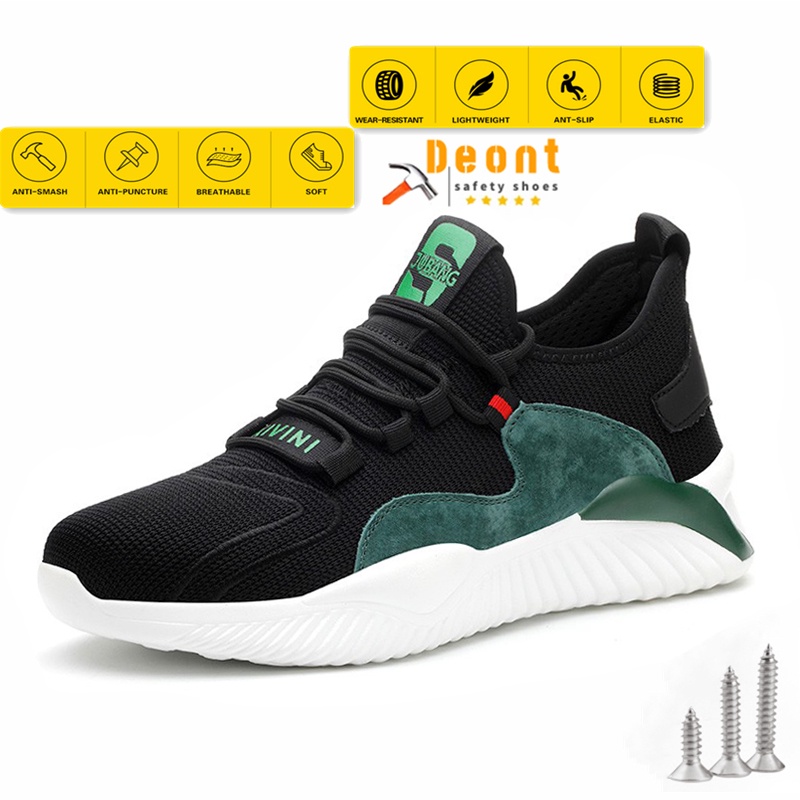 DEONT safety shoes for men,steeltoed shoes,antismash and anti