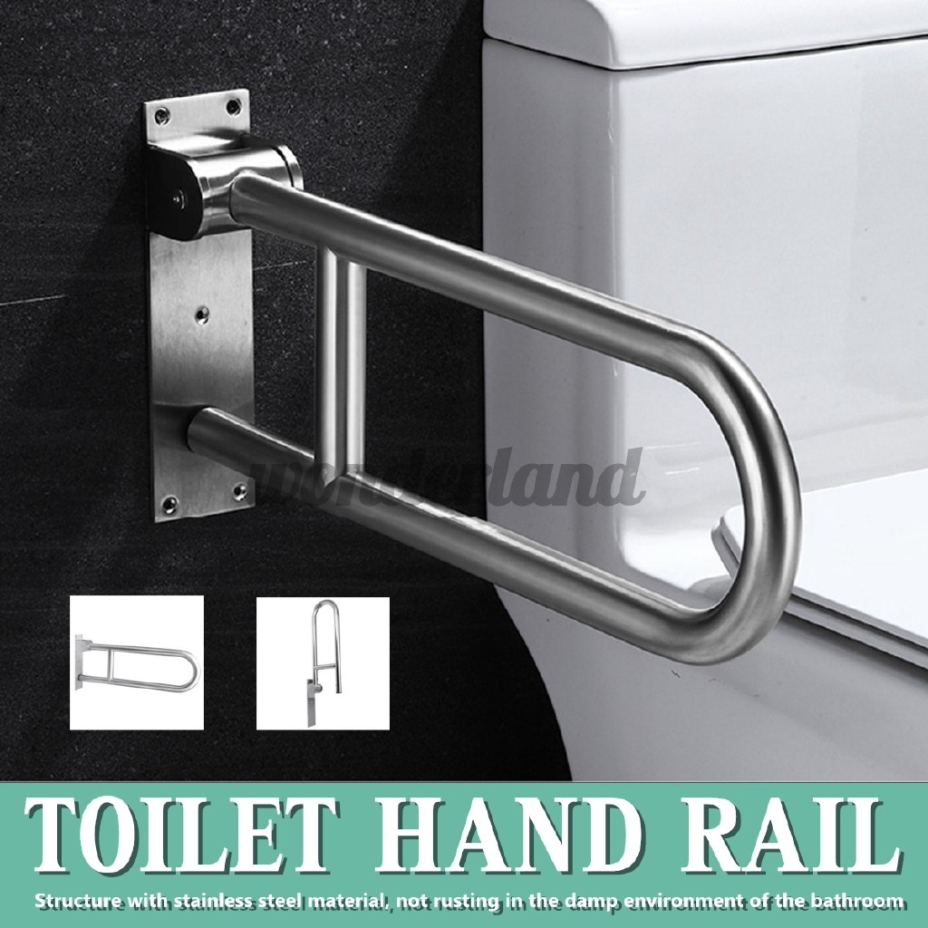 Stainless Steel Folding Handicap Grab Bar Toilet Bathroom Support Shopee Philippines 1967