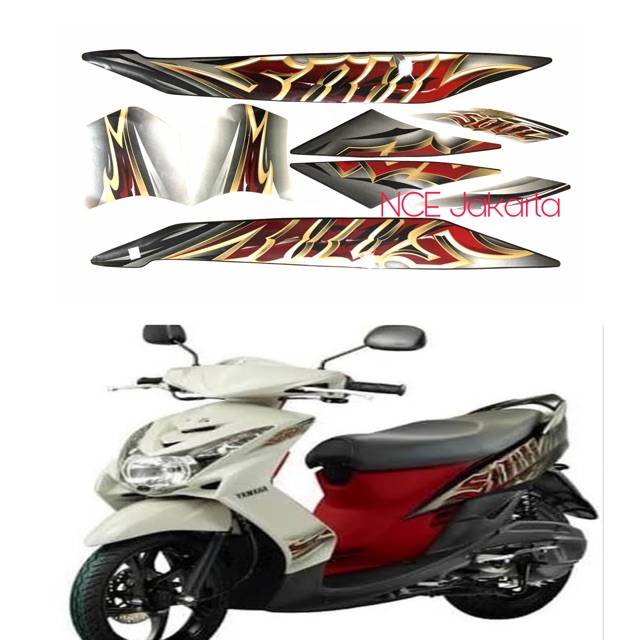 White Striping Mio Soul 2010 Stickers Shopee Philippines