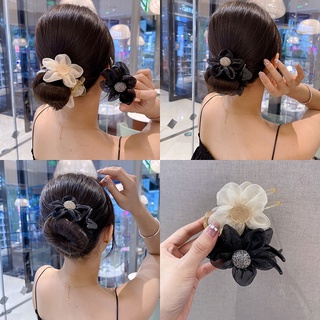 Mesh Flower Ball Head Grab Clip Female Bud Head Hair Clip 2022 New High-end Coil Hair Artifact Hair Claw
