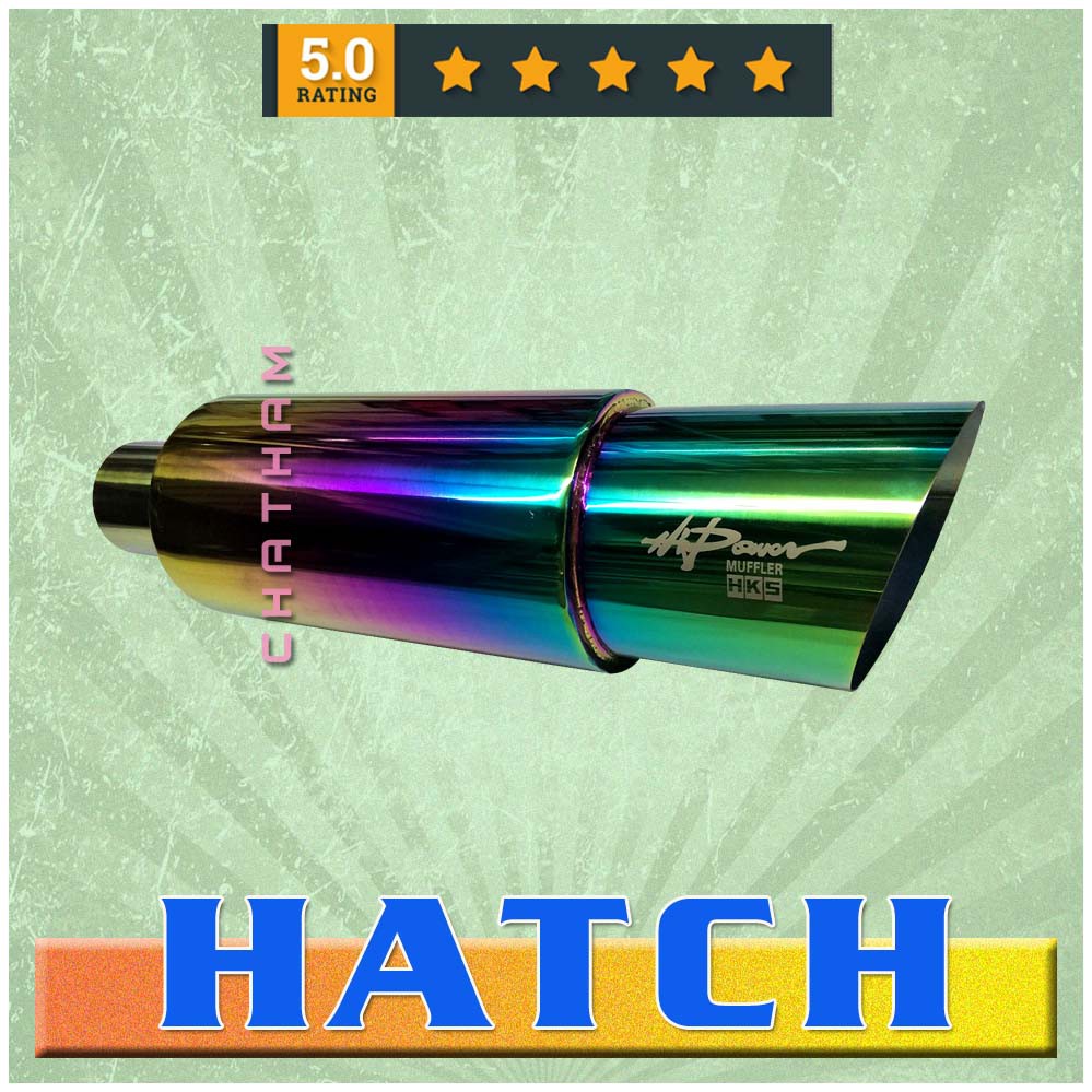 HKS HiPower Muffler with Burn Tip for Hatchback (Rainbow) Shopee