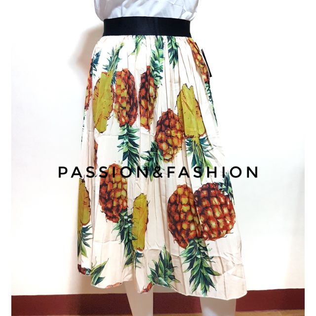 pineapple maxi skirt