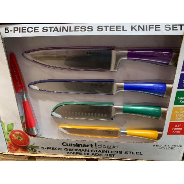 5pc Cuisinart Stainless Steel Knife Set Shopee Philippines