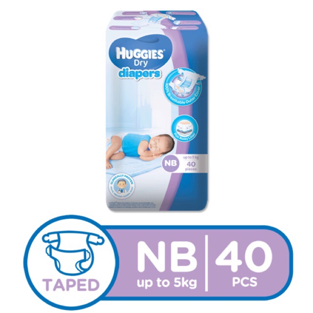Huggies dry diapers (newborn) Shopee Philippines