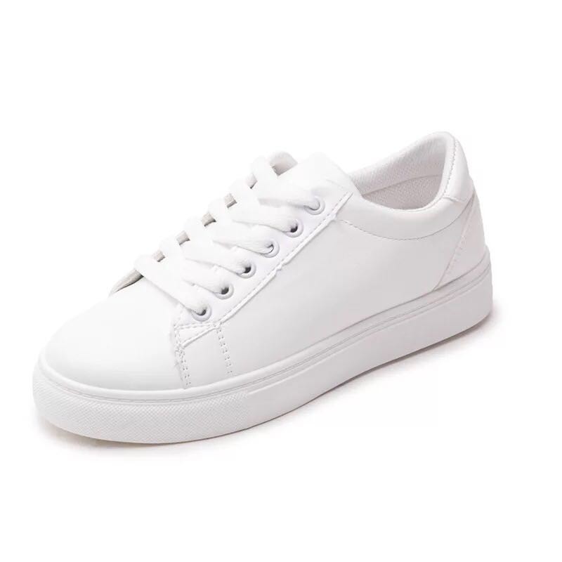 korean leather white rubber shoes | Shopee Philippines