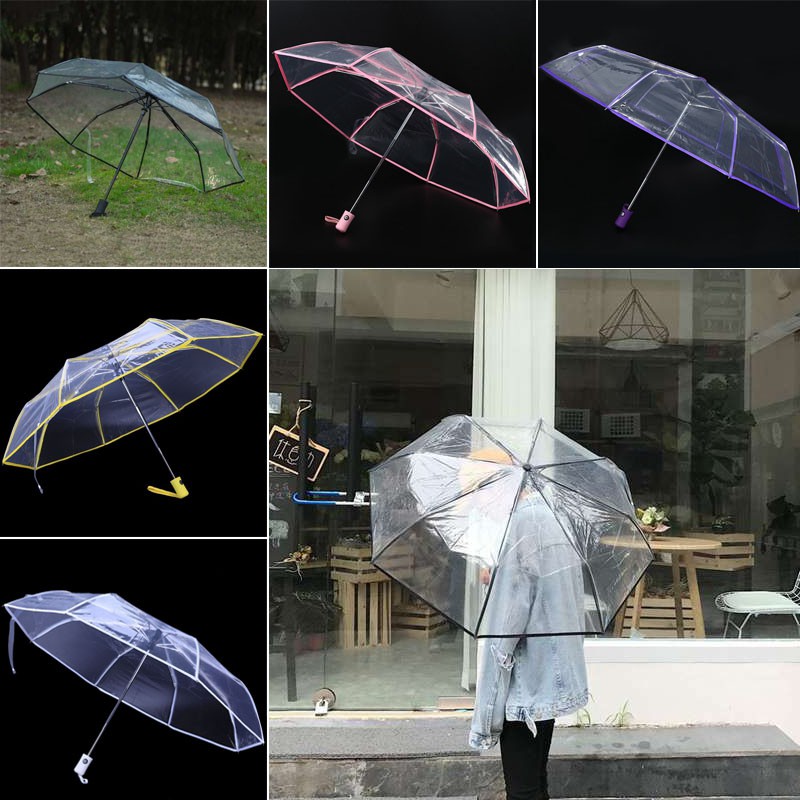 compact transparent umbrella