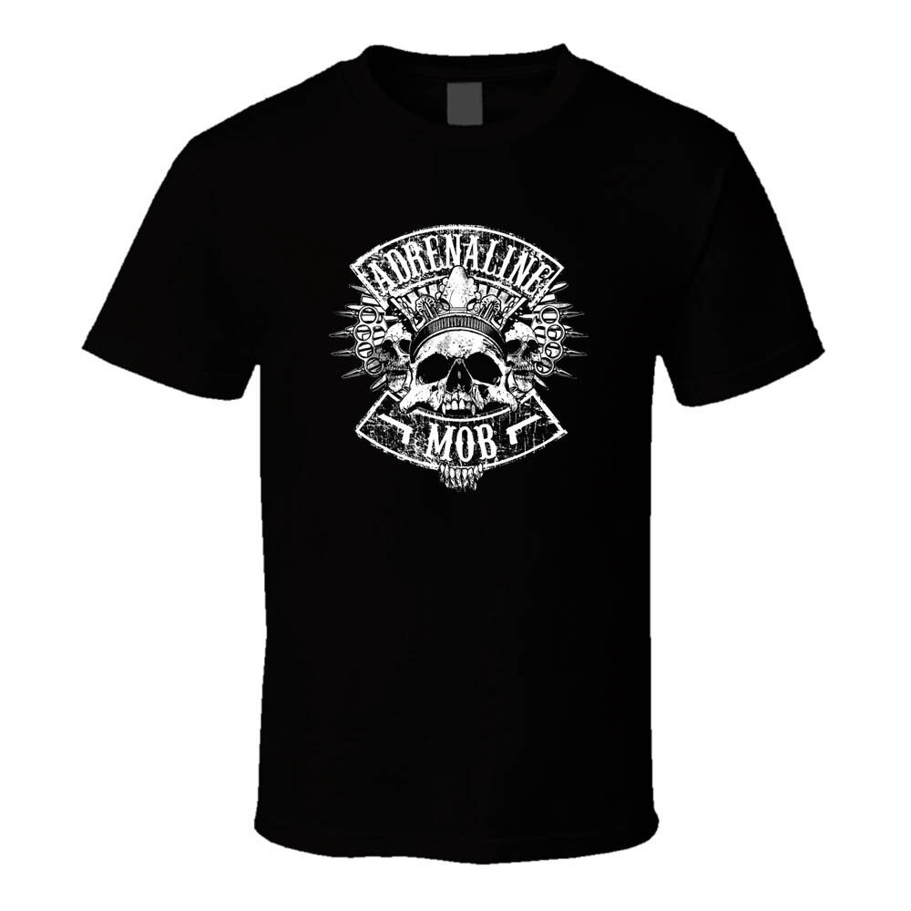Adrenaline Mob Metal Rock Band new shirt black white tshirt men's