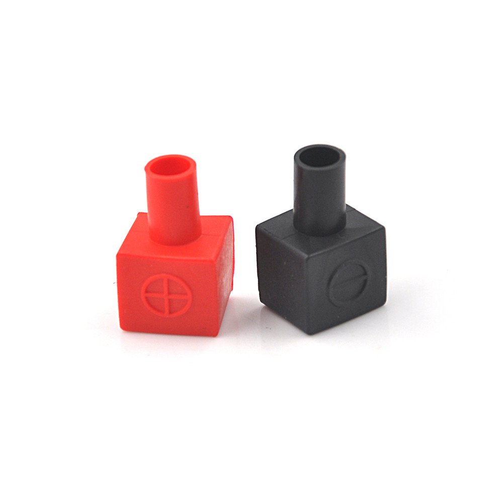 2pcs/set Universal Red and Black Square Motorcycle Battery Terminals