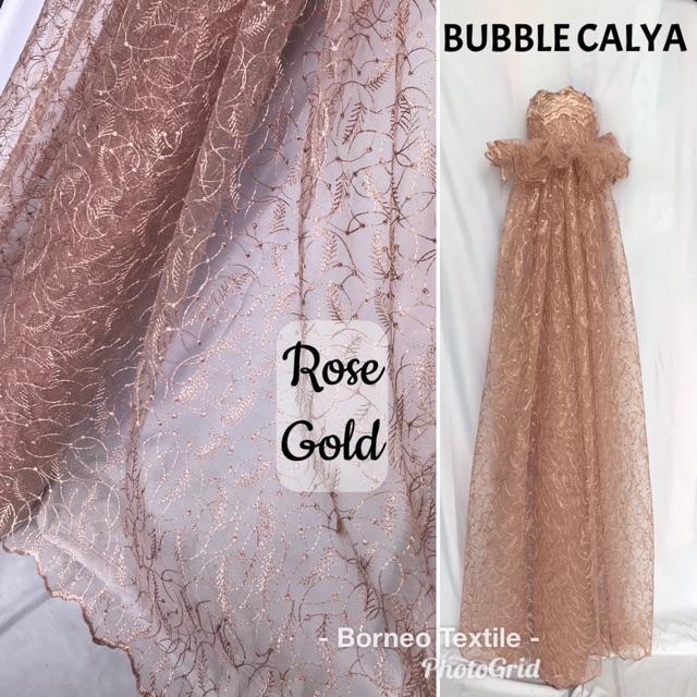 Brocade Rosegold Color Series Glitter Brocade Tulle Tile Per 1 2meter 50 Cm 0 5 M Shopee Philippines