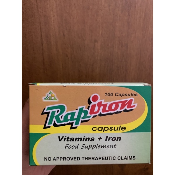 RAPIRON, VITAMINS PLUS IRON 100 CAPSULES Shopee Philippines