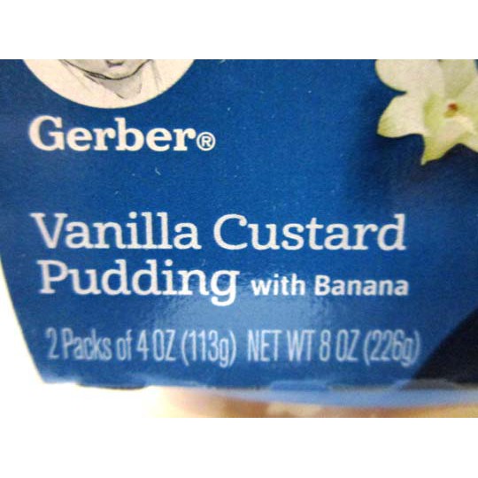 gerber vanilla custard pudding