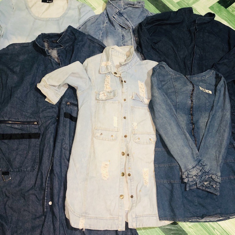 jumper and denim jacket