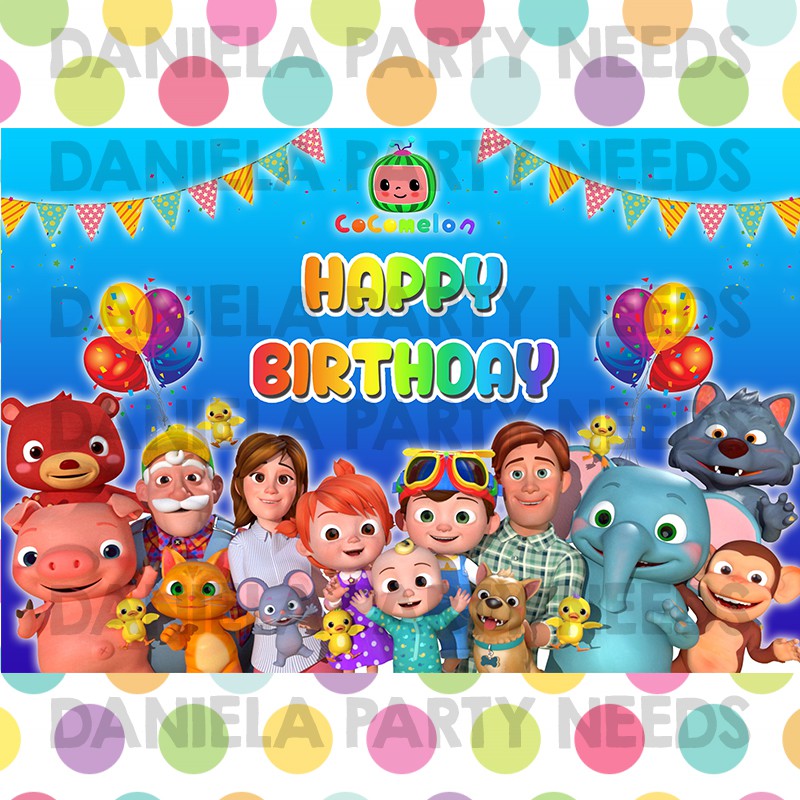 New Design!!! Cocomelon Theme Birthday Poster / Tarpaulin Only | Shopee ...