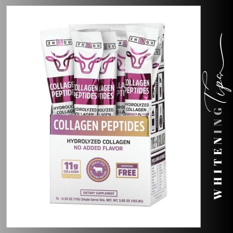 WHITENING TIPS Zhou Nutrition, Collagen Peptides, Hydrolyzed Protein