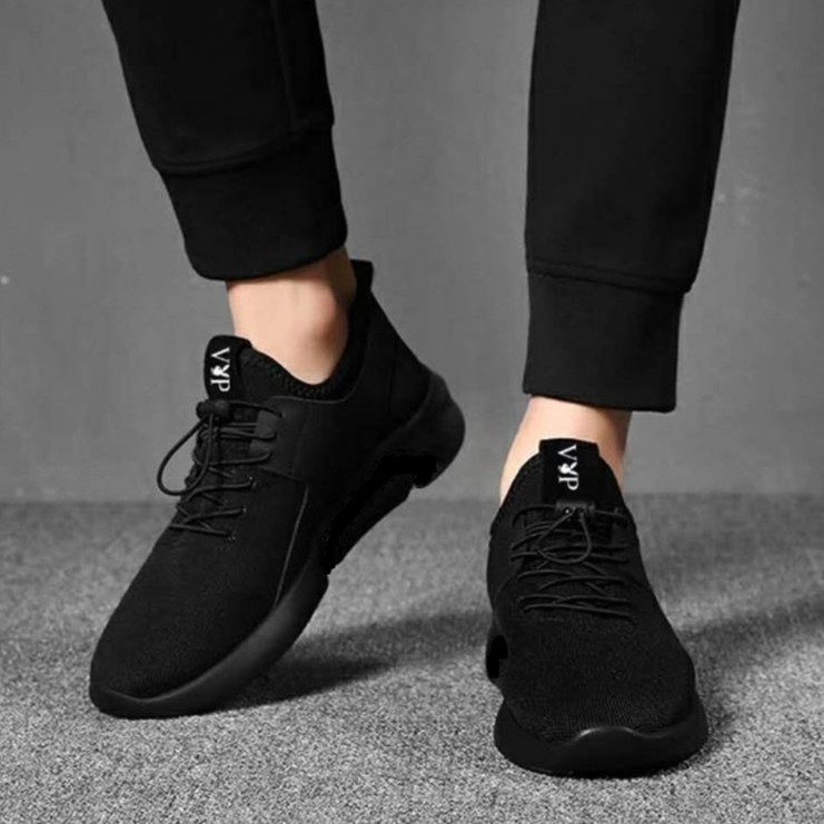 Men Fashion All Black Sneaker Shoes | Shopee Philippines