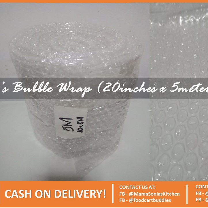 Bubble Wrap Inches X 5 5 Yards Or 5 Meters Retail Tingi Per Roll Foodcartbuddies Shopee Philippines