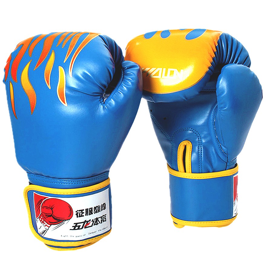 AT-Wolon Fire Twins Boxing Gloves 10oz (Light Blue) | Shopee Philippines
