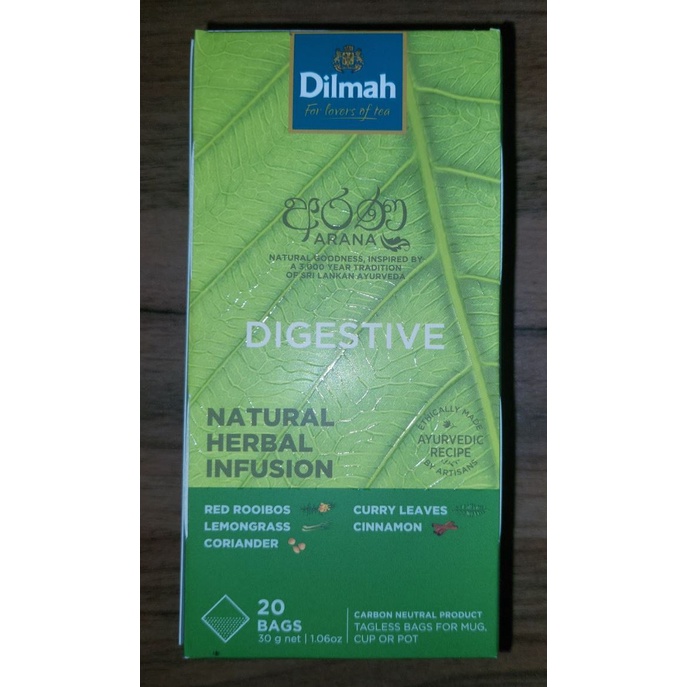 Dilmah Arana Digestive Natural Herbal Infusion Tea (20 Tea Bags