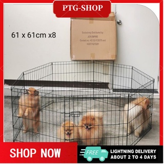 PTG Dog Playpen Fence 6 and 8 Panels 61x61cm 2FT for Dog Cage Playpen Dog High Quality *Ready Stock*