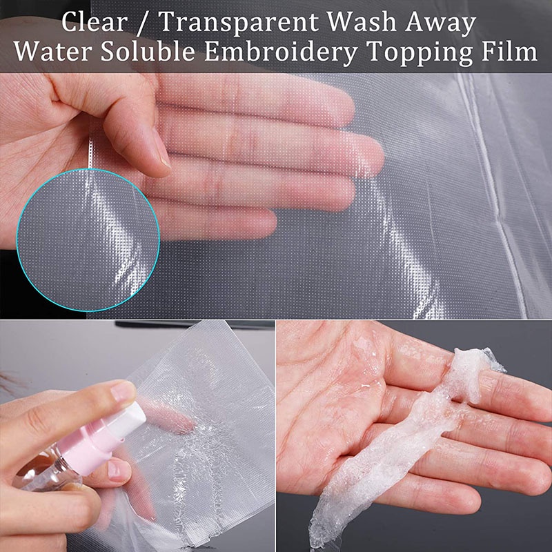 Pure PVA Cold / Warm Water Soluble Stabilizer , Non Woven Fabric For Embroidery Backing - Foto 4