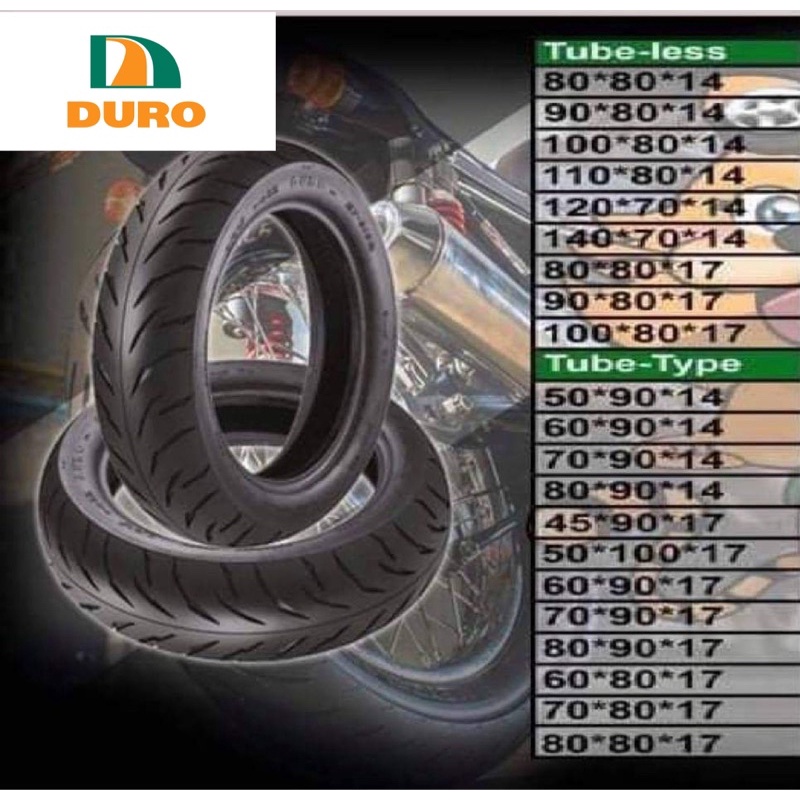 DURO TIRE RIM 14 tubetype (de interior) | Shopee Philippines