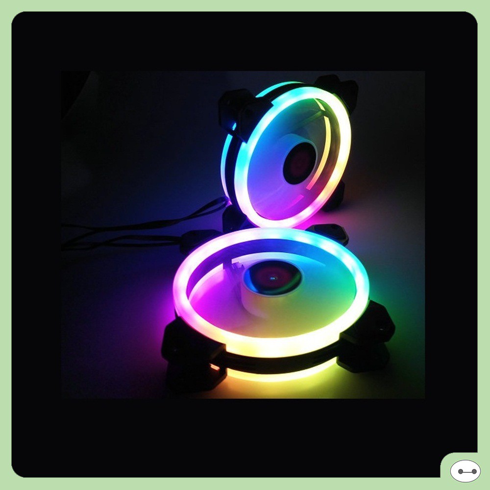Case COOLMOON V2 DUAL RING LED RGB LED Fan 12CM | Shopee Philippines