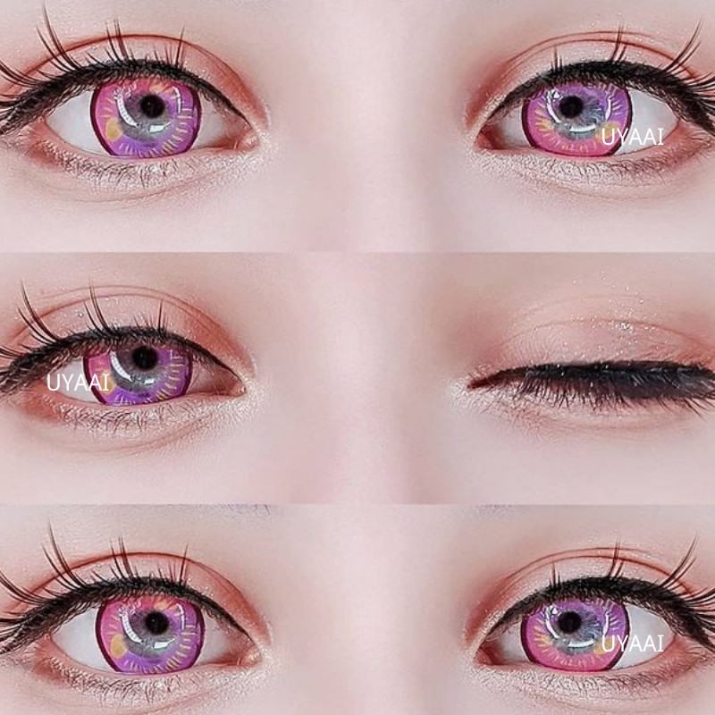 UYAAI 1Pair 1Year Use Color Contact Lenses Cosplay Lens For Eyes Cosmetic  Contact Lens Anime Colored Cosplay Eye Contacts Makeup Colored Contacts  Anime Series Anime Violet Shopee Philippines | 1pair 1year Use