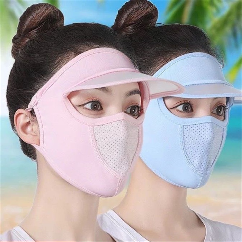 Summer Sunscreen Mask Female Sunshade Full Face Ultraviolet Proof ...