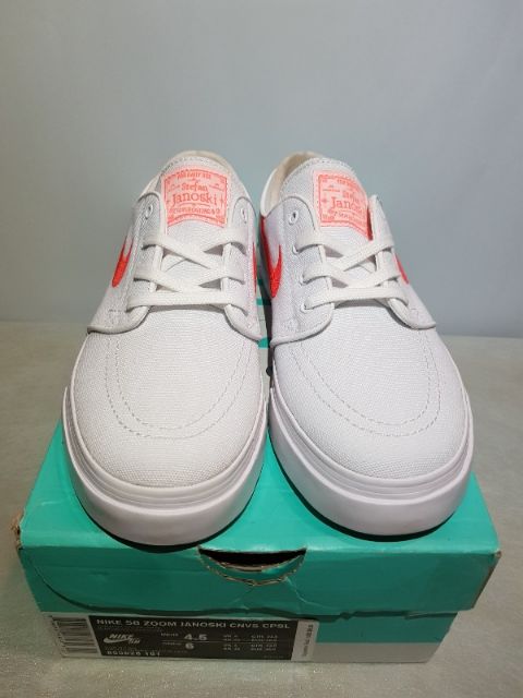 bolita manguera Seducir Nike SB Janoski White & Air Max Orange Canvas Skate Shoes | Shopee  Philippines