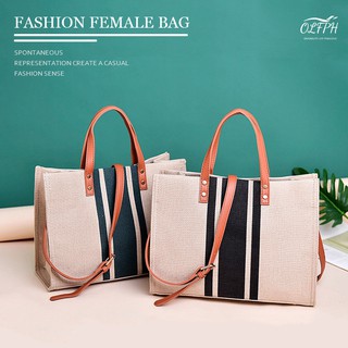 Korean Women's Handbags Briefcase Commute Shoulder Bag Simple Fashion Canvas Large Capacity Bags
