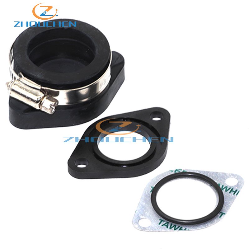 BXCarb Intake Adapter Manifold Pipe Flange + Gasket For Mikuni VM24 Keihin PE24 26 28 OKO