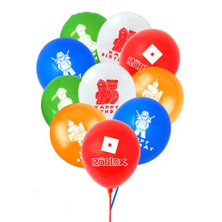 10pcs Black Game Roblox Balloons Cartoon Latex Kids Birthday Party Decoration Shopee Philippines - balloon roblox