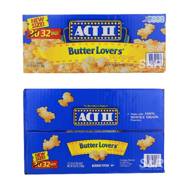 S&R Act II Butter Lovers Popcorn 32pcs Shopee Philippines