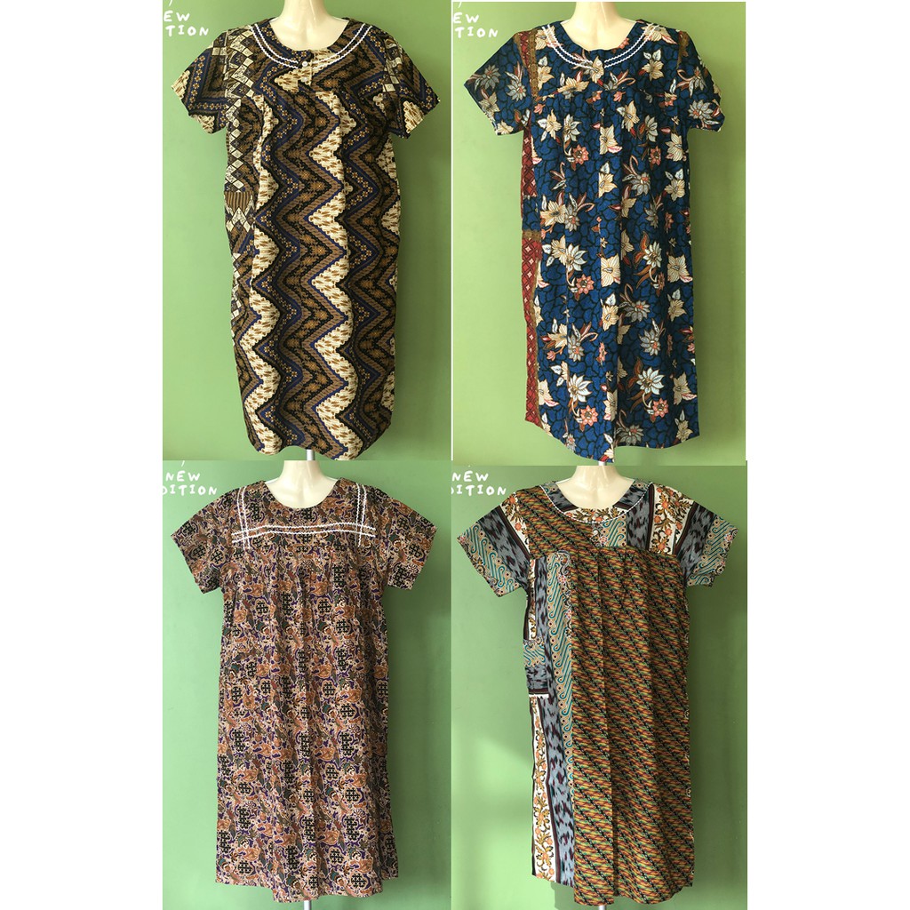 XL-3XL COTTON Batik Pambahay Daster Dress 2 (Assorted) | Shopee Philippines