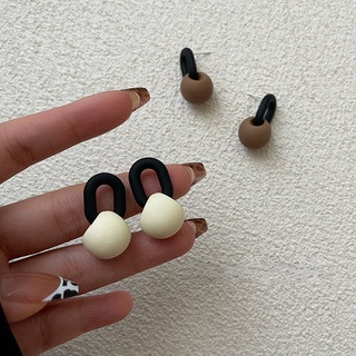 Korean Style Irregular Beads Geometric Earrings Khaki Autumn New Girl Earrings for Women Girls #7