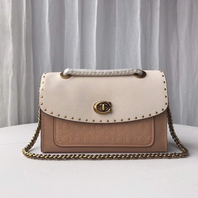 Coach Parker With Rivets & Snakeskin Detail -RESTOCK | Shopee Philippines