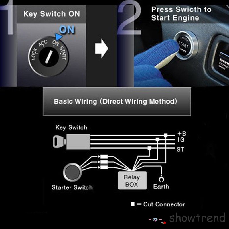 Push button starter switch wiring