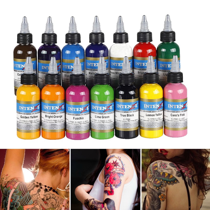 Intenze 14 Color Professional Permanent Tattoo Ink Pigment 30ml Bottle Shopee Philippines
