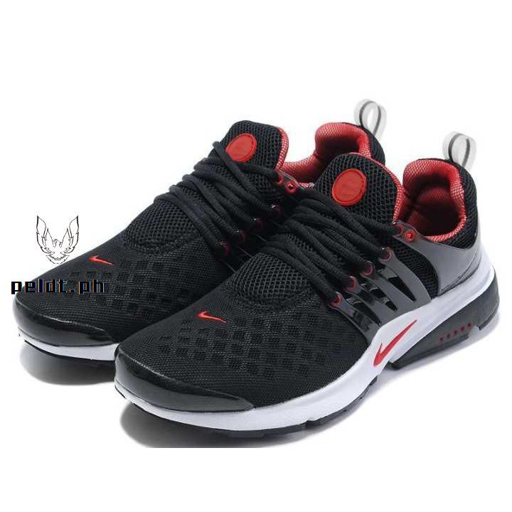 Nike Men's Air Presto Breathable Running Sports Shoes Fashion Sneakers ( Black/Red) | Shopee Philippines