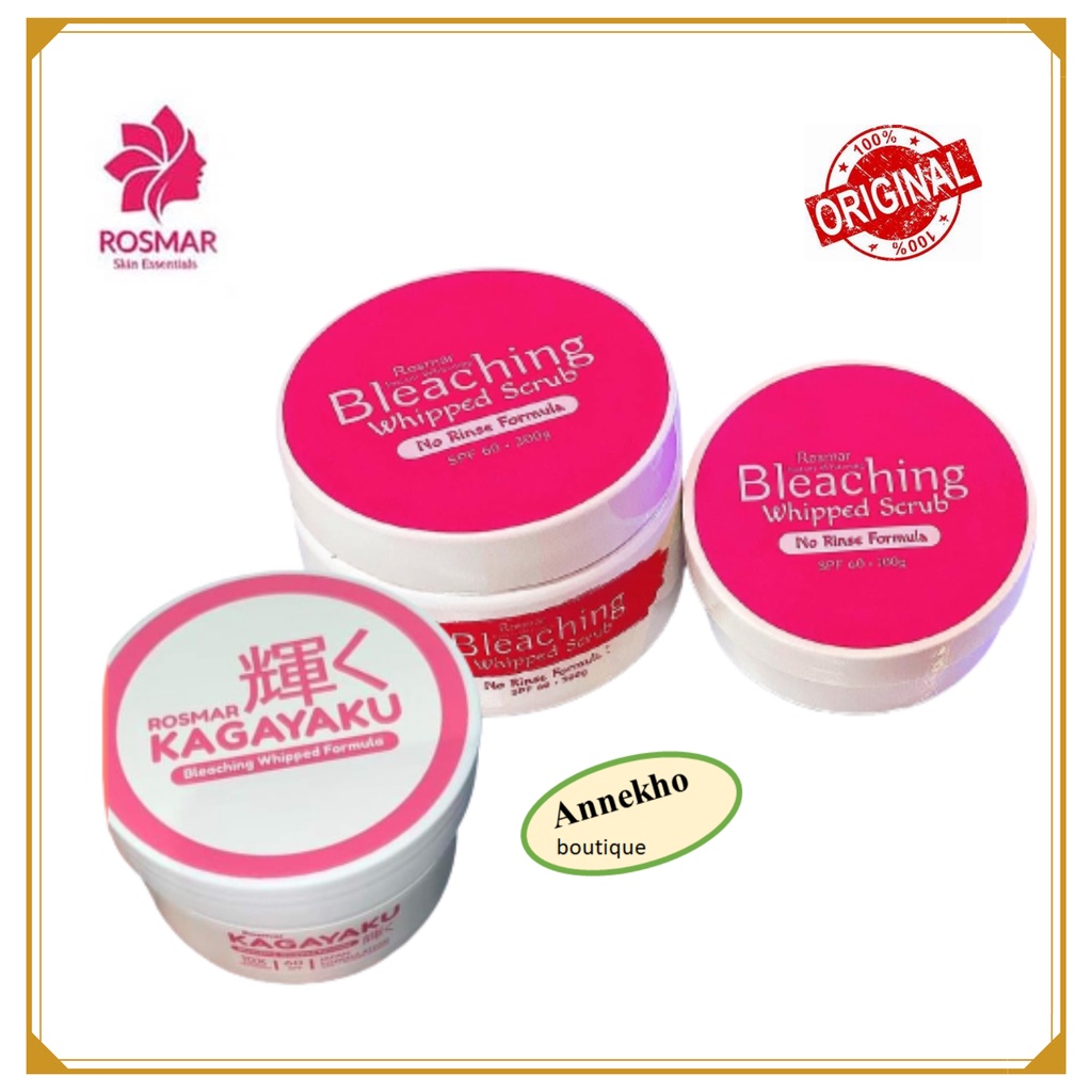 Rosmar Bleaching Whipped Scrub kagayaku whipped cream Shopee Philippines