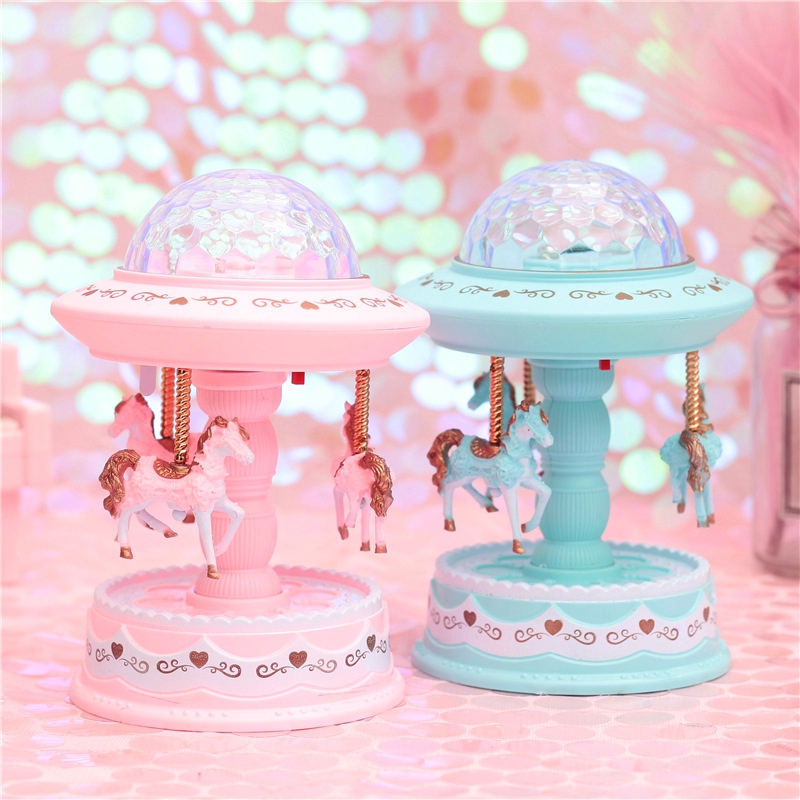 Carousel Music Box Star Projector Multifunctional Music Box Carousel Music  Lamp Birthday Gift | Shopee Philippines