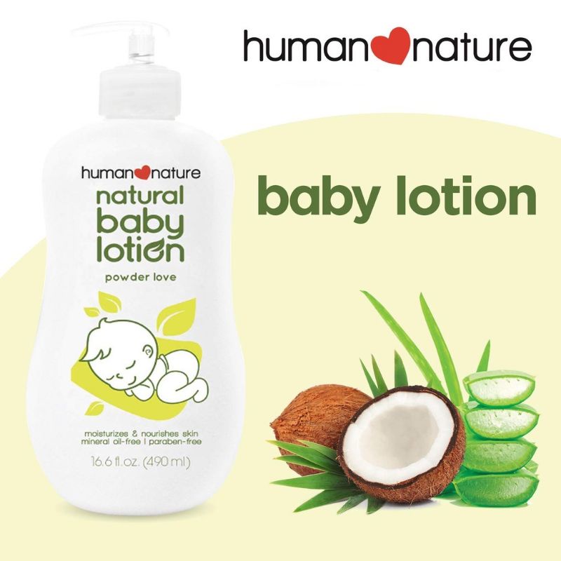 Human Nature Natural Baby Lotion | Hypoallergenic Mild Gentle Moisturizing Vegan