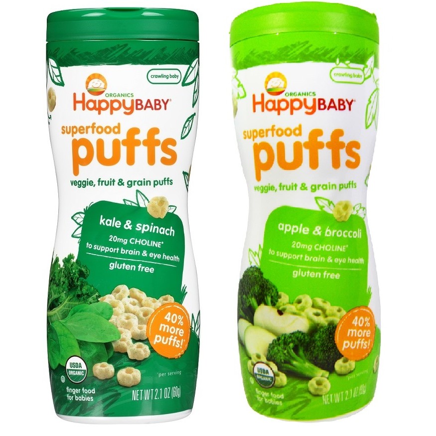 happy baby kale and spinach puffs