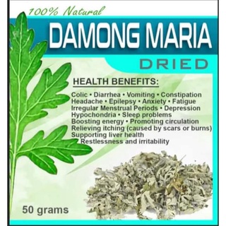 Pure Dried Damong maria / mugwort artemisia / artamisa 50grams 40g 30g 20g 10g 5g