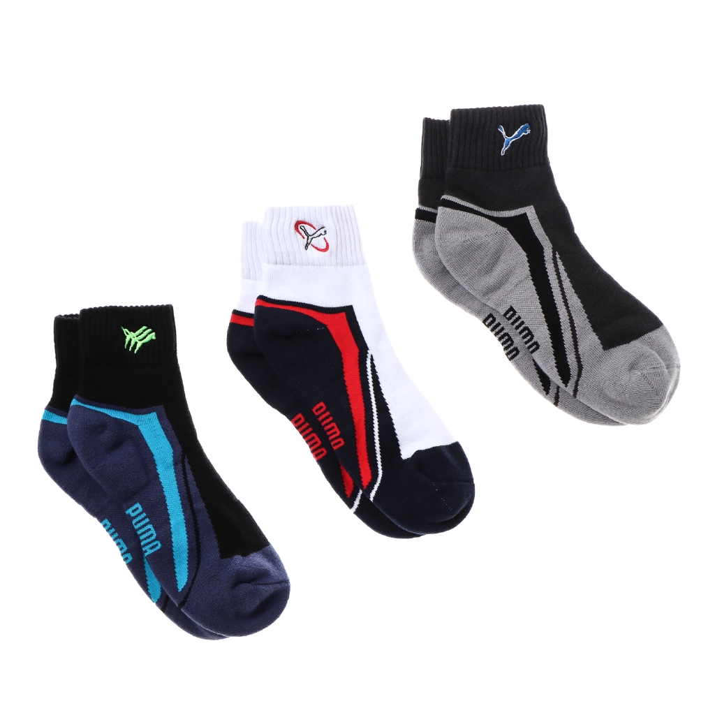 Puma Mens Sports Ankle Socks 3-Pair Set 