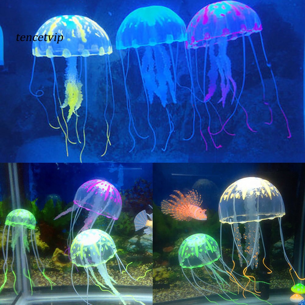 【Vip】Glowing Luminous Artificial Jellyfish Aquarium Decoration Fish Tank Ornament #8